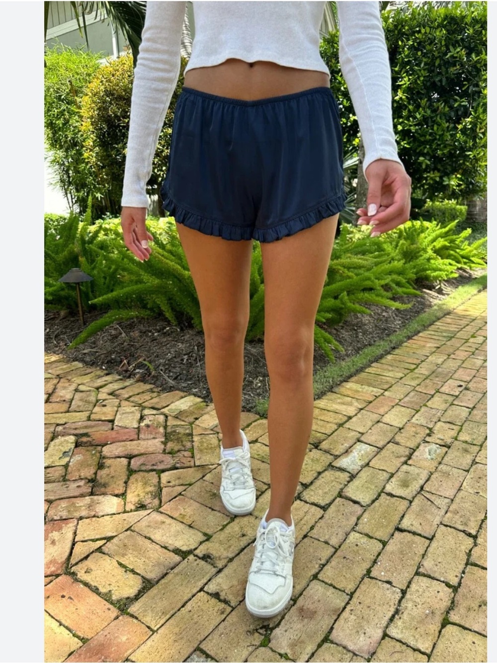 wild fable navy elastic waist shorts